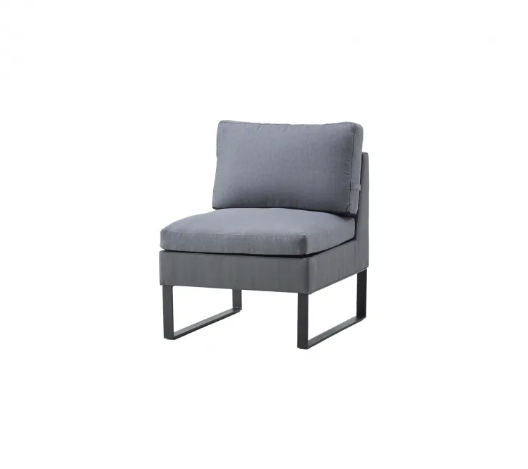 Gartenstuhl Cane-line Flex Loungemodul Mittelelement Sessel grau